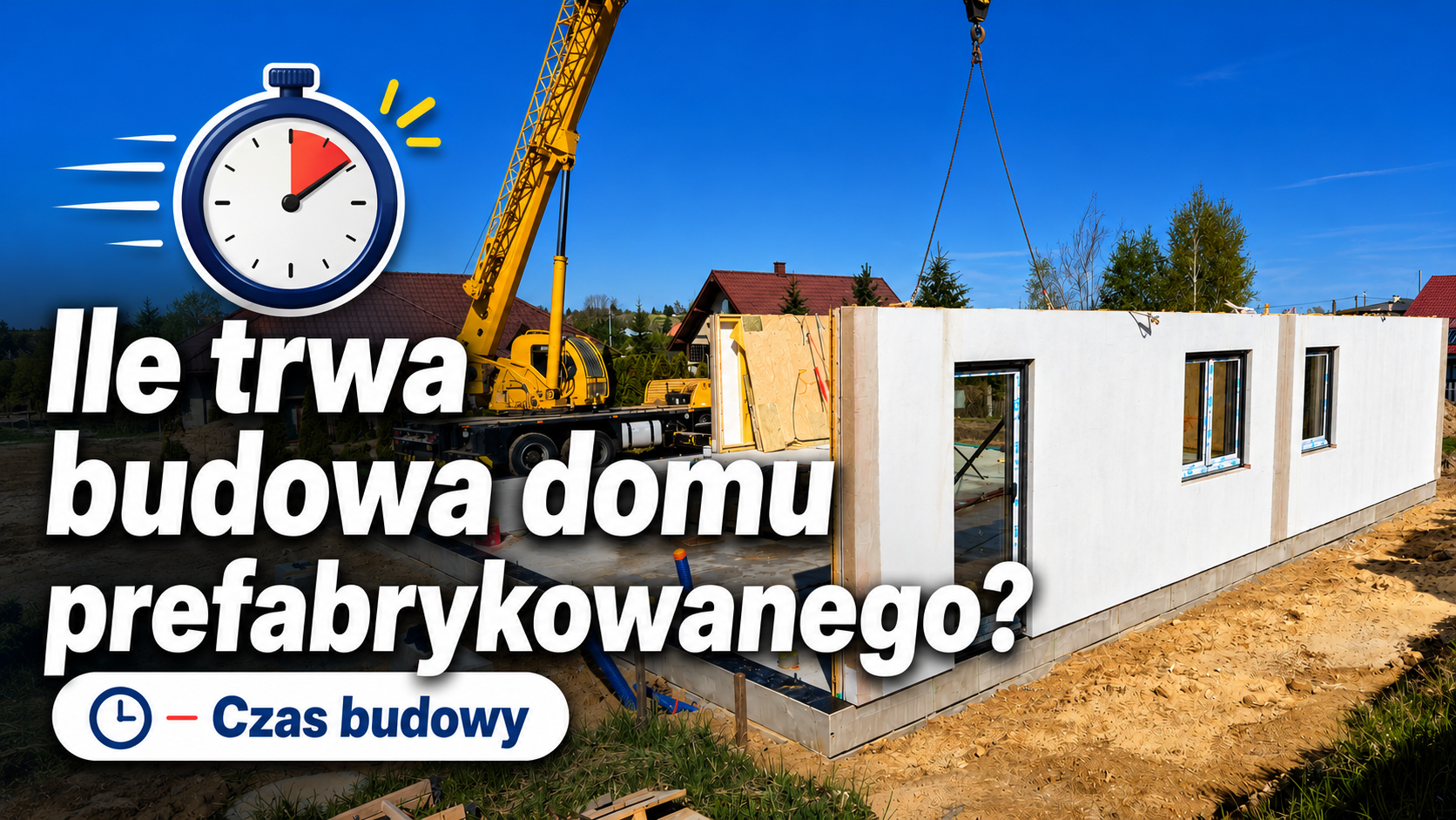 Grafika o czasie budowy domu prefabrykowanego