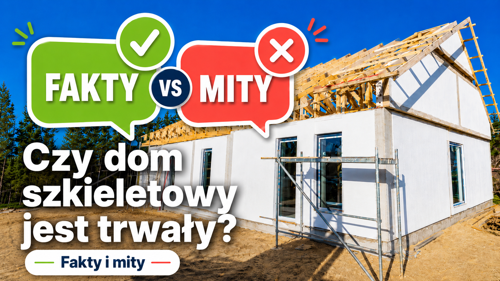 Grafika fakty i mity o trwałości domu szkieletowego