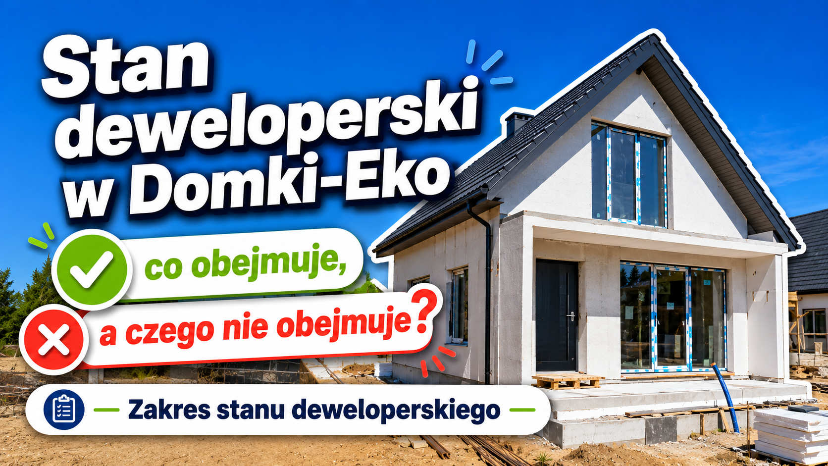 Grafika o zakresie stanu deweloperskiego w Domki-Eko